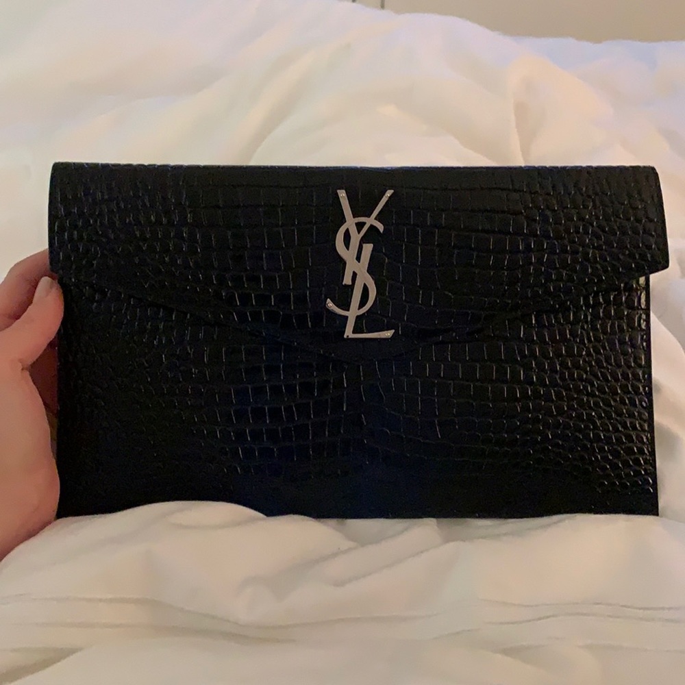 YSL ALLIGATOR SKIN CLUTCH